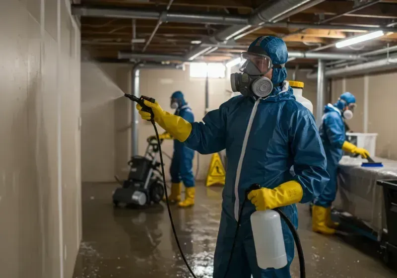 Basement Sanitization and Antimicrobial Treatment process in Williamsburg, FL