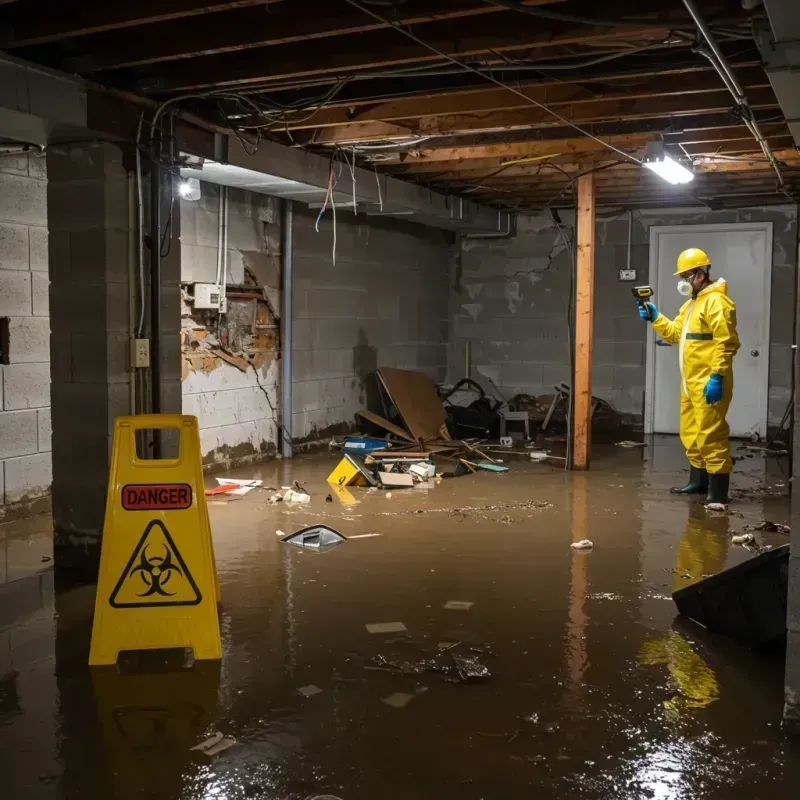 Flooded Basement Electrical Hazard in Williamsburg, FL Property